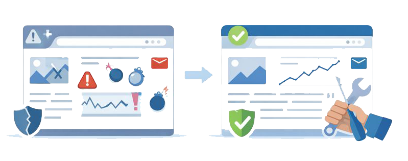 WordPress hacked site repair and cleanup